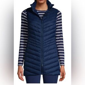 Lands End Women’s Wanderweight Ultralight Long Down Vest. Size L (14-16)